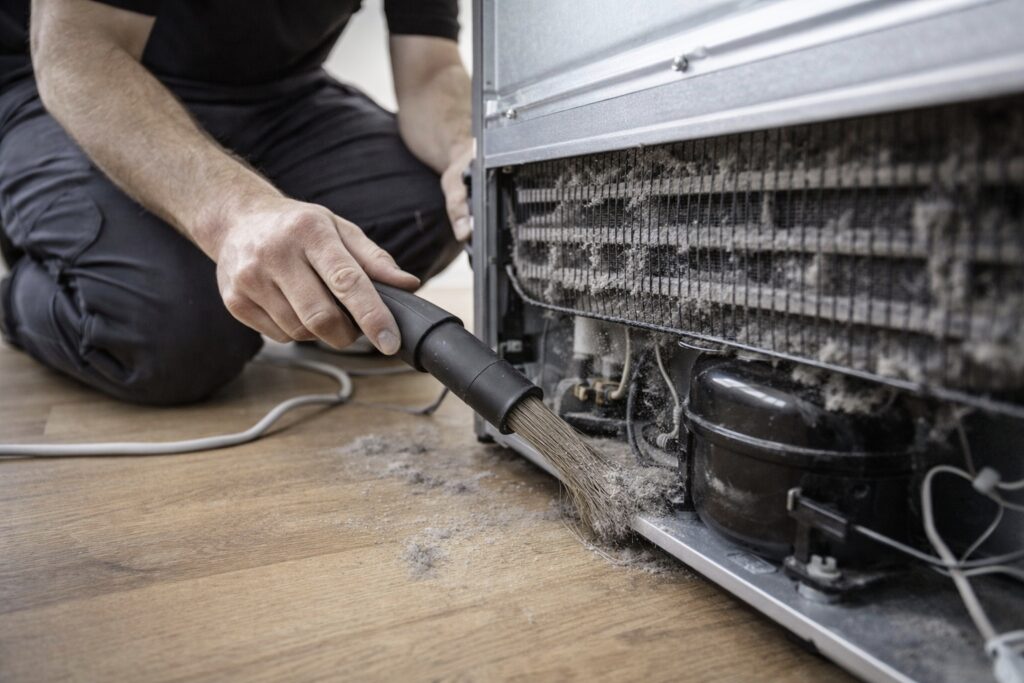cleaning-refrigerator-coils-by-tech-cloverdale-appliance-repair